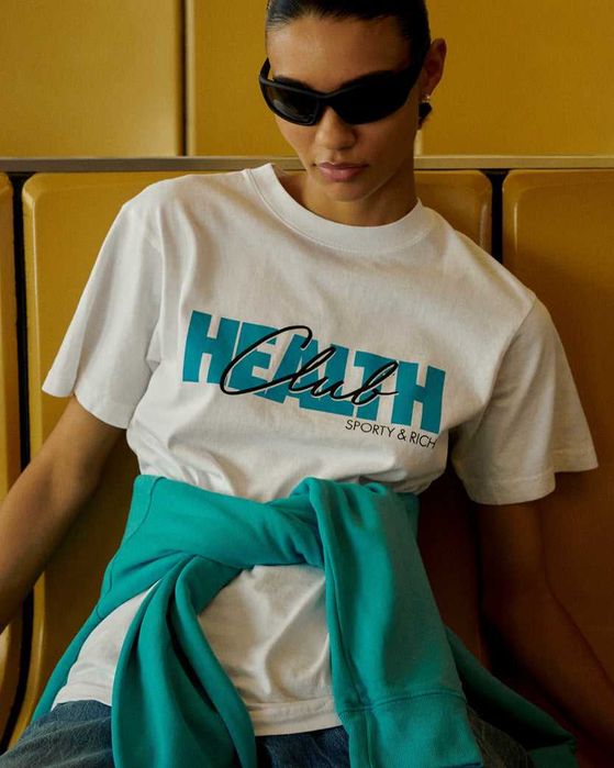 Футболка Sporty & Rich 80s Club T-Shirt White/Dolphin