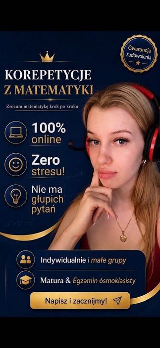 Matematyka - Korepetycje Online | LEKCJA PRÓBNA GRATIS | Matura & Egzamin 8-klasisty & Szkoła
