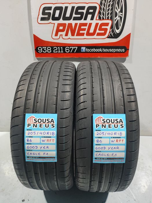 2 pneus semi novos 205-40R18 Good year - Oferta a Entrega - 120 Euros