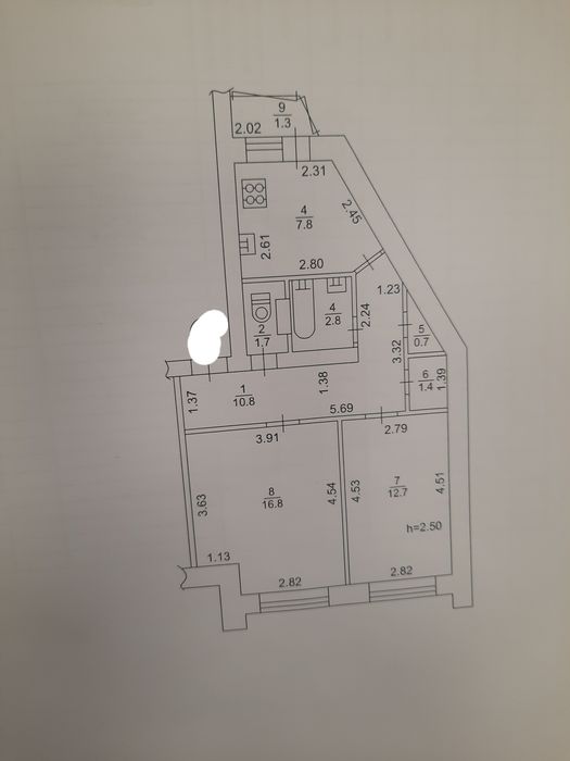 Продам двокімнатну квартиру Оболонський р-н,  Оболонь, вул.Прирічна 19