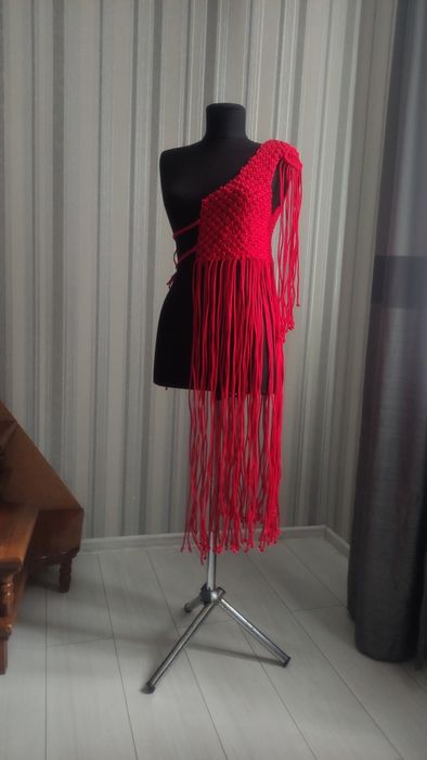 Жилетка макраме на одне плече