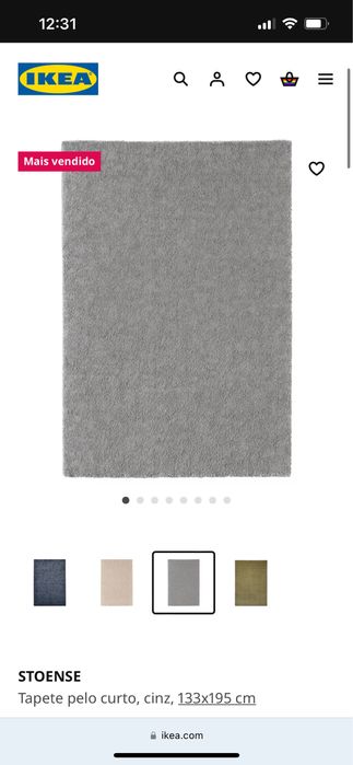 Tapete Ikea cinzento