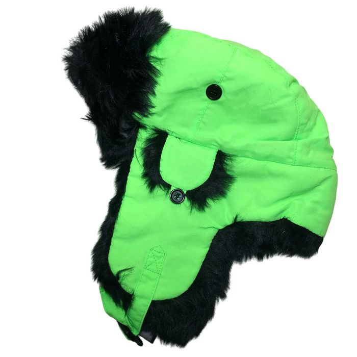 CH63 Zimowa Czapka Uszatka Pilotka DECKY Softshell NEON XL 57-60