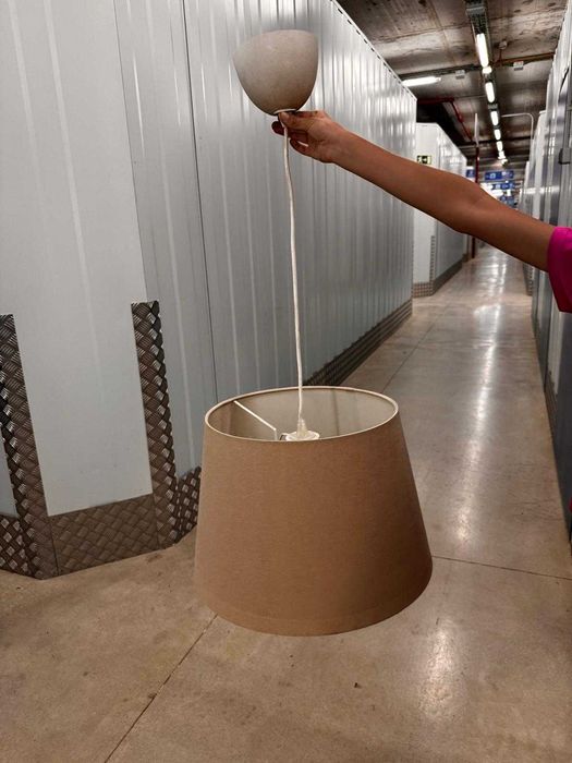 Candeeiro Suspenso IKEA em Tecido Bege – Excelente Estado