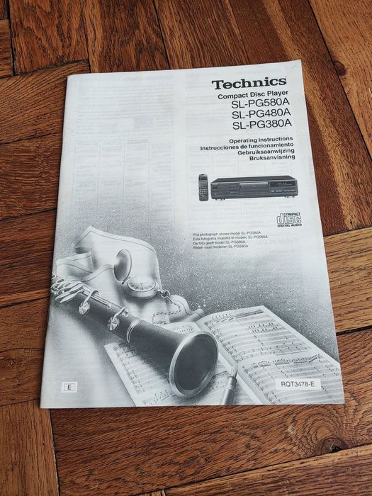 Technics CD SL-PG580A 480A 380A instrukcja
