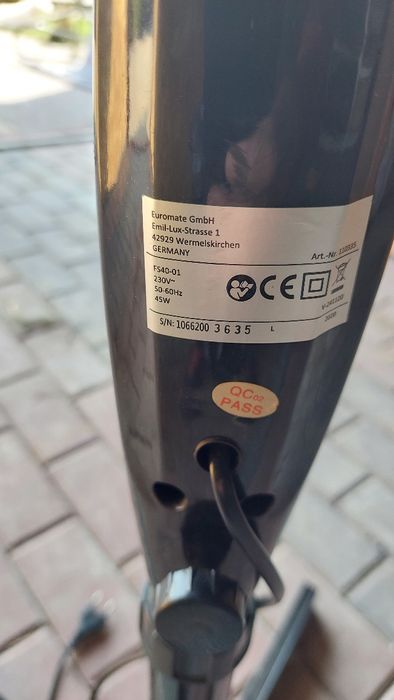 Wiatrak wentylator stojący 45W