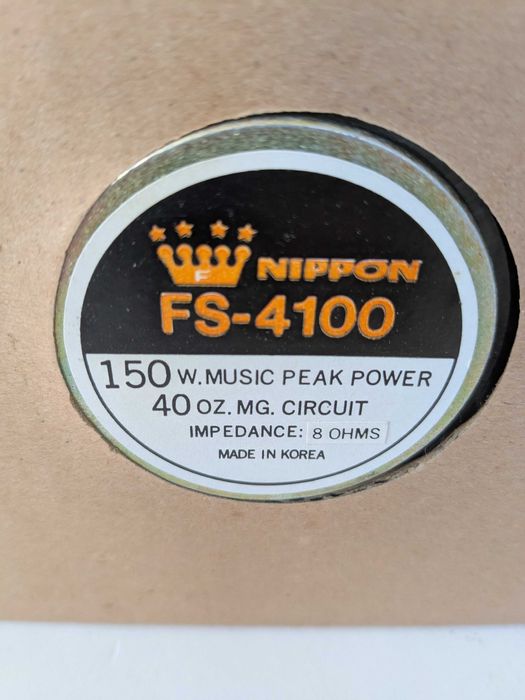 Vintage NOS Colunas Auto Nippon FS-4100 Dual Cone 150 Watts