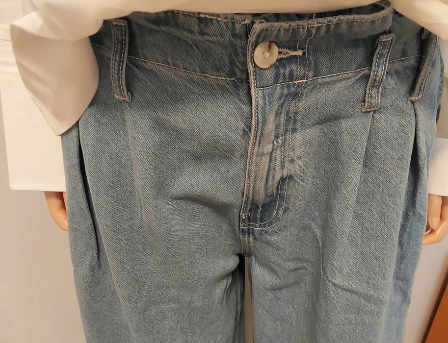 Calças Ganga Largas Novas Azuis Claro Bershka
