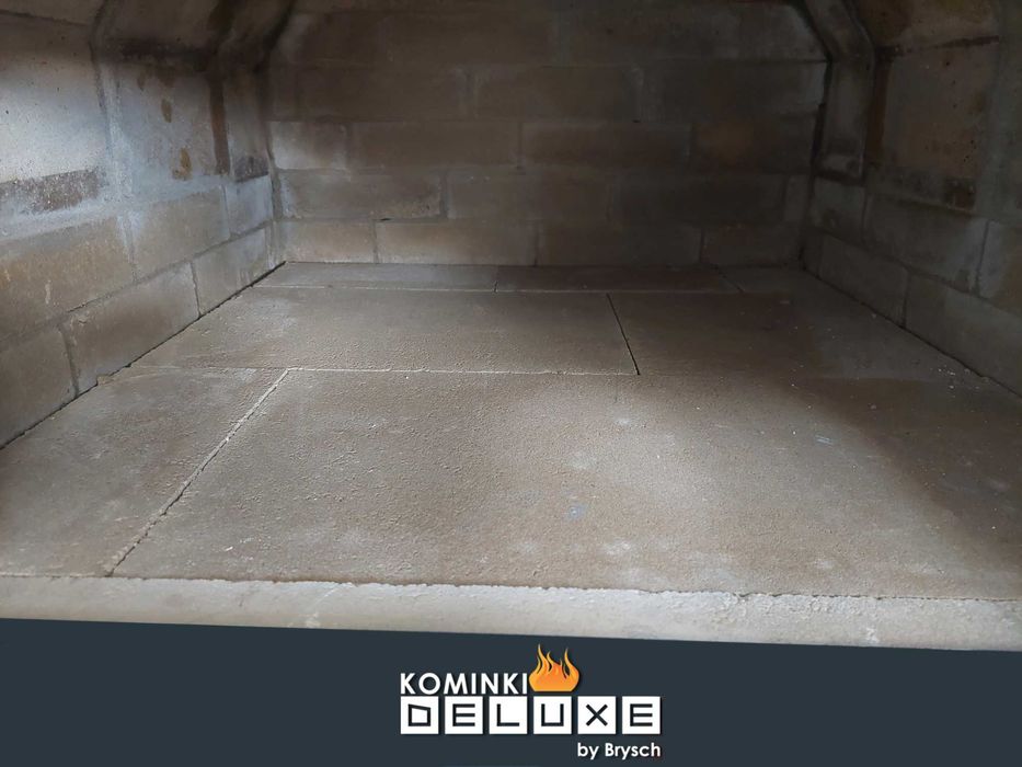 Piec tunelowy szamotowy biały otynkowany piec na pizzę chlebowy