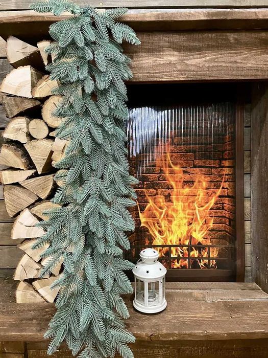 Хвойні новорічні гірлянди Classic - декор (литі блакитні 1.2 м та 2 м)