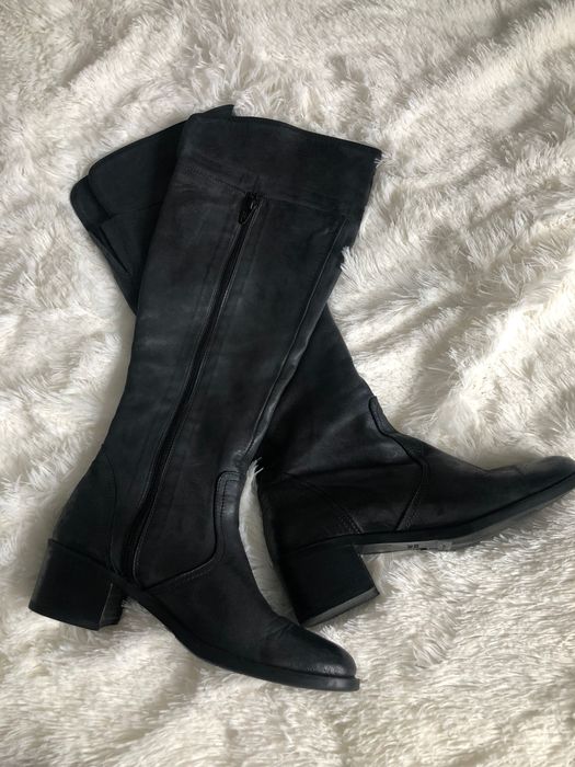 Skórzane kozaki włoskie Avorazione Antigiana, rozmiar 36, stan idealny