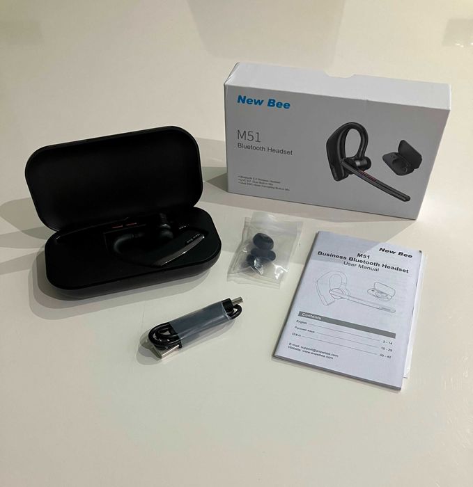 Bezprzewodowy zestaw słuchawkowy Bluetooth 5.2 New Bee M51