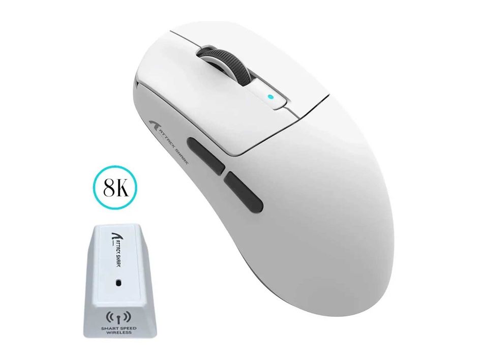 Бездротова миша Attack Shark R6 Ultralight 8K, PAW3950MAX, 39г. +бонус