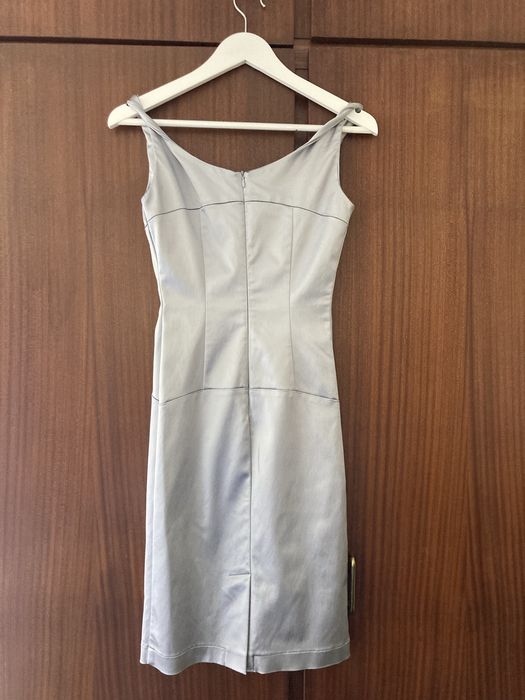 Vestido prateado de festa | Tamanho 32/34