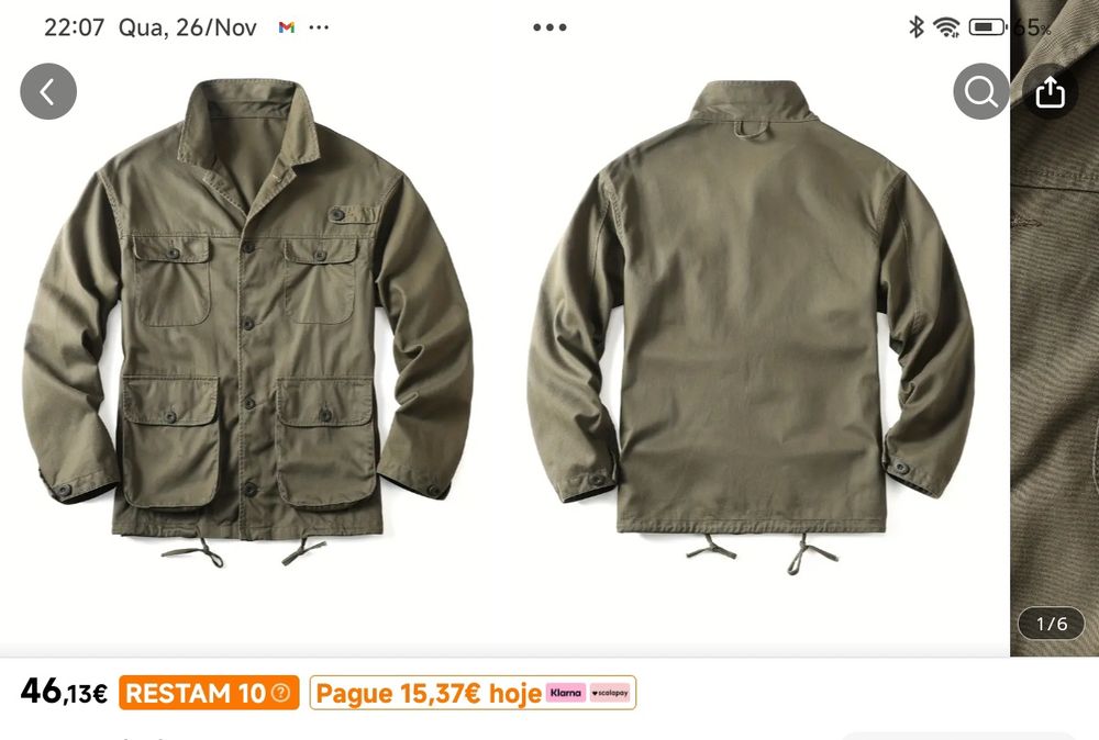 Parka casaco de ganga novo xxl em bege
Pvp~47eur
Vendo por falta de us