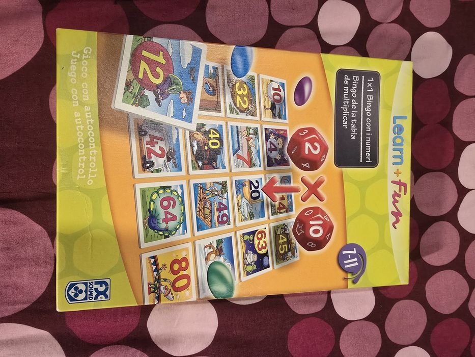 Bingo com números, para aprender a multiplicar - 7 a 11 anos