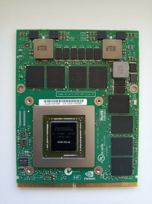 Видеокарта для ноутбука МХМ формат-В 3.0 Nvidia K4100M 4Gb GDDR5