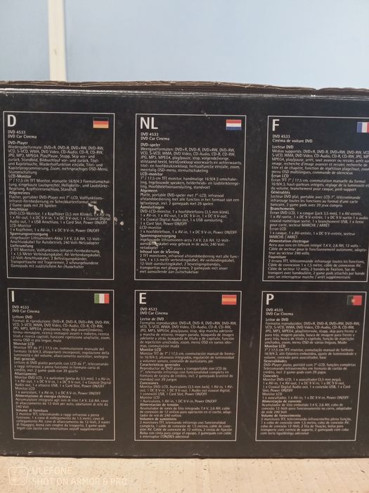 DVD   de encostos automóvel