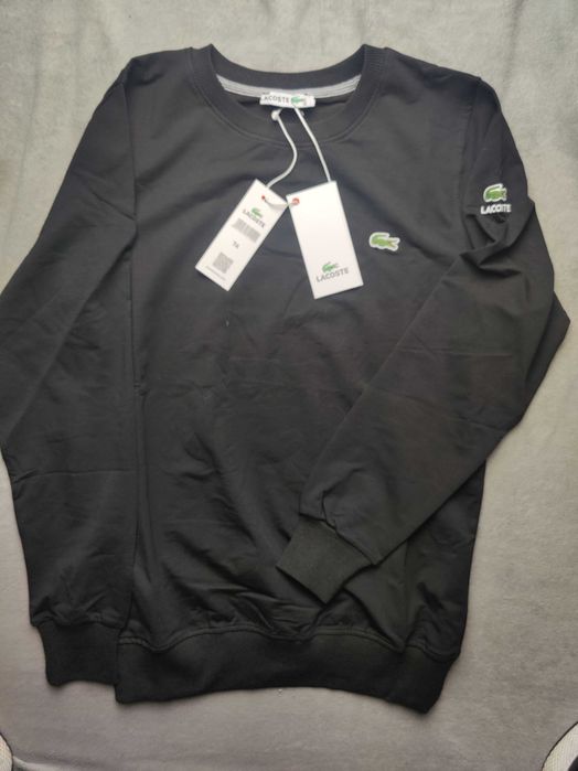 Premium Bluza Lacoste Bluzy maly znaczek Wyszywane HIT czarna