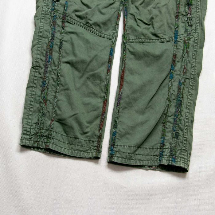 Jetlag y2k baggy spodnie cargo z paskami L/XL khaki