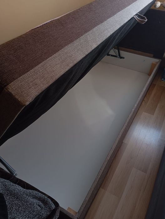 Tapczan ze skrzynią na pościel 80x180