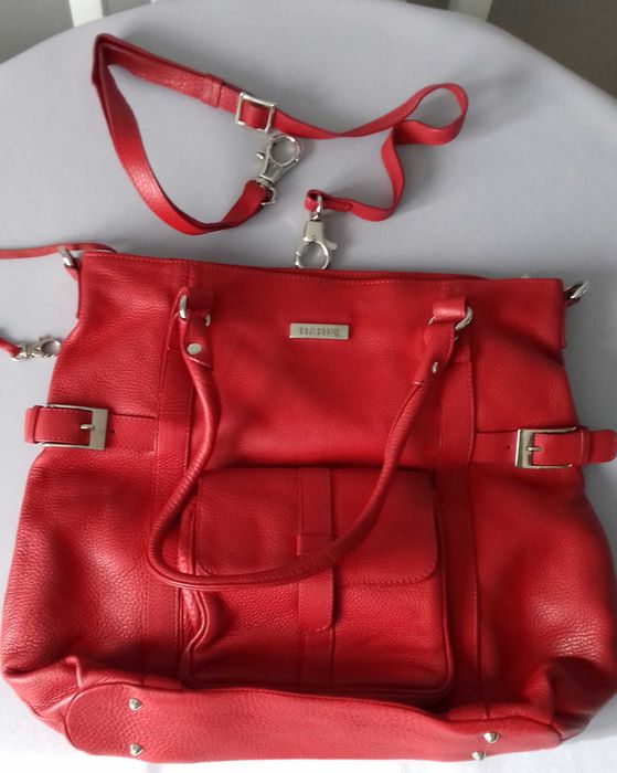 Piękna porządna skórzana torba Wojewodzic mieści format 4A