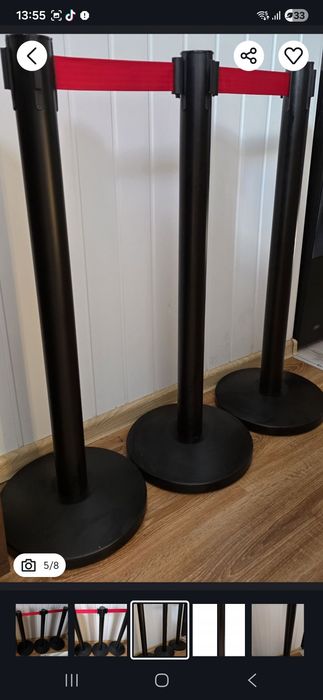 VEVOR Barierka/ szlaban/ z taśmą -bdb stan!  2,2m-- 3 sztuki