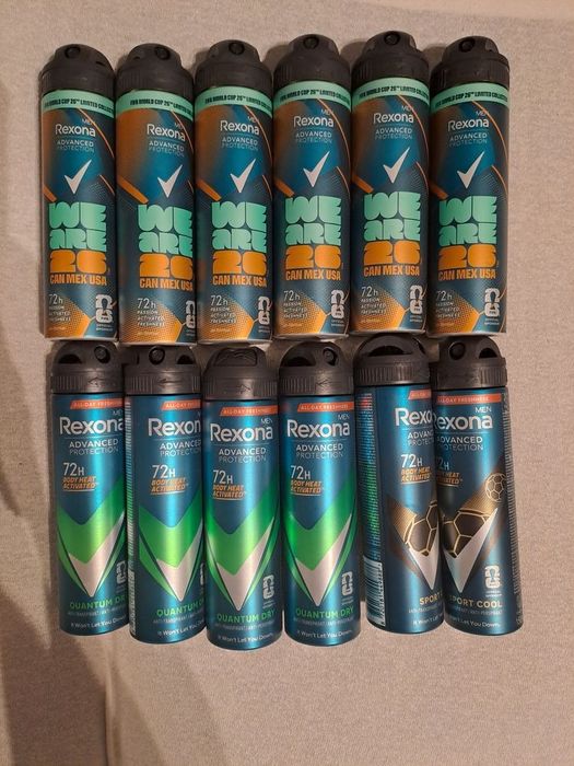 Zestaw 12 dezodorantow rexona