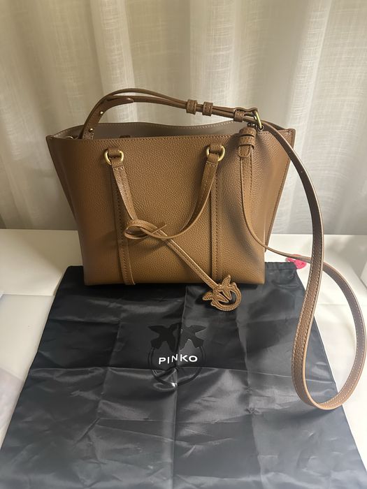 Mala castanha Pinko carrie tote bag