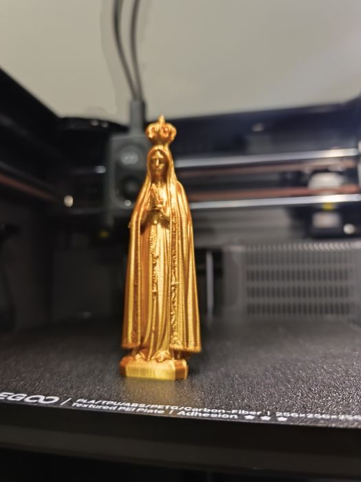Imagem nossa senhora de Fátima Gold 3D