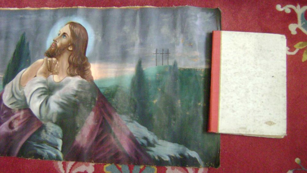 Starocie z PRL Obraz olejny na płótnie bez ramy przedwojenny sygnowany