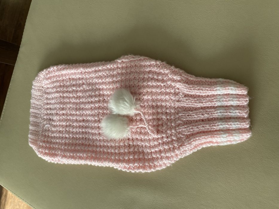 Różowy sweterek dla psa ubranko dla pieska zimowe