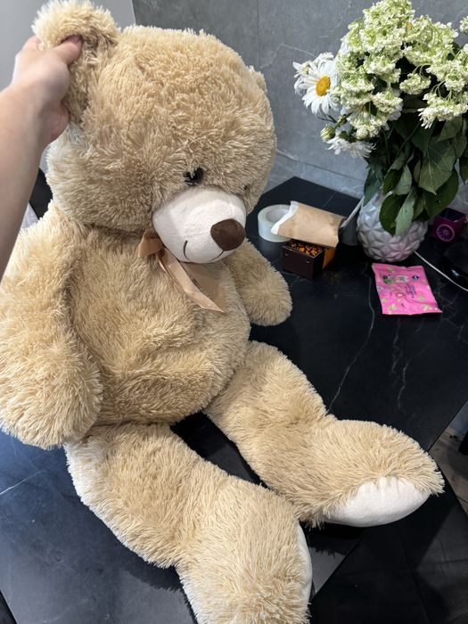 Великий плюшевий ведмедик 100 см м’яка іграшка подарунок