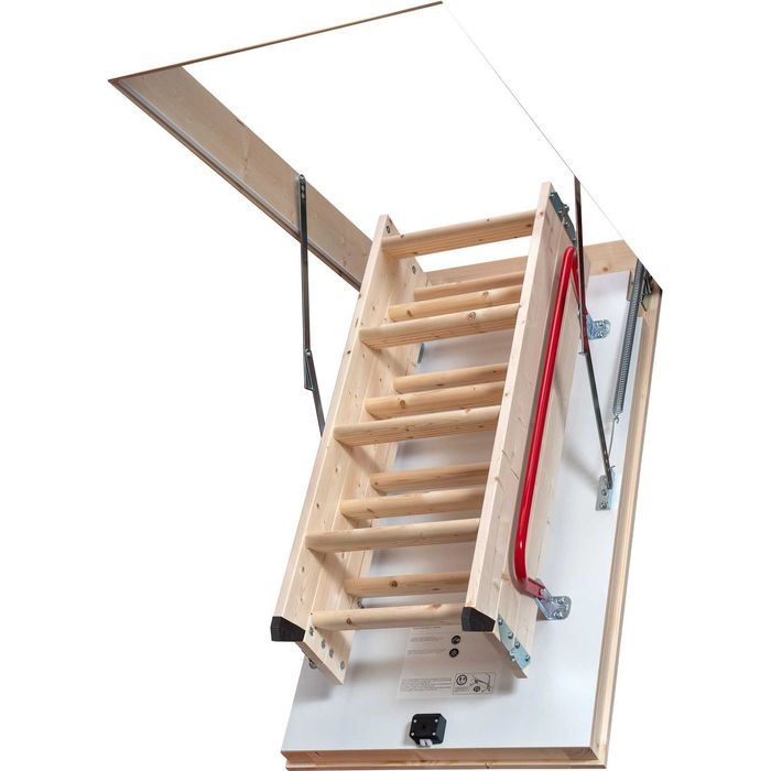 Drewniane chody strychowe Werner ThermoPLUS 113x55cm 2,86m Termoizolowane klapa 64mm Poręcz OPIS