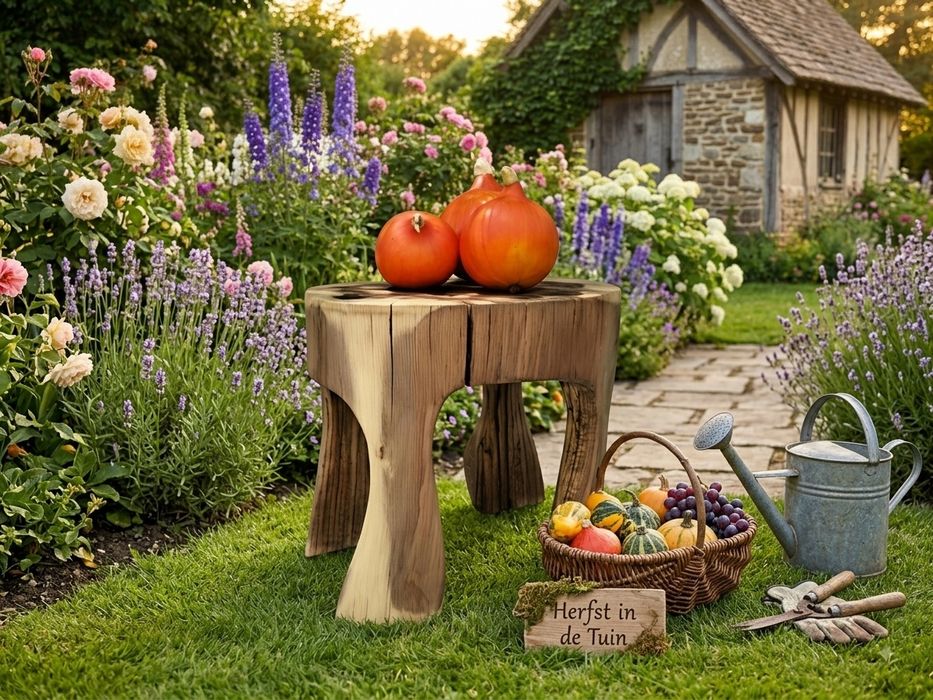 Handmade wooden side table