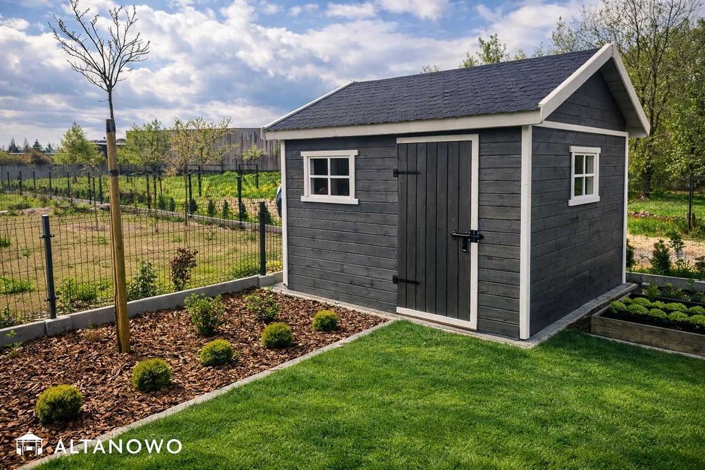 Domek narzędziowy drewniany, ogrodowy 3x3 drewutnia | producent | rod