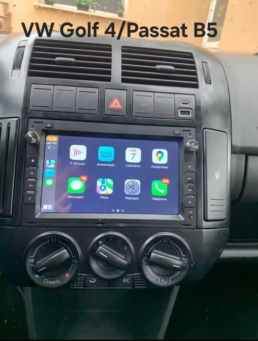 Rádio Android 14 com GPS Volkswagen Golf 4/Passat B5/SEAT LEON