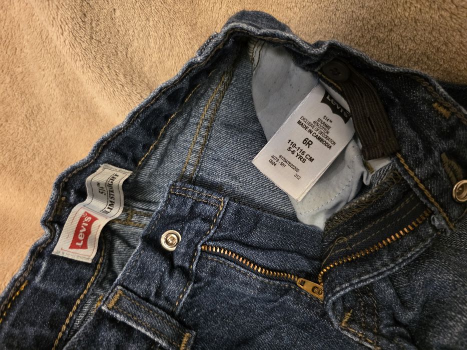 Spodnie dziecięce jeans Levi's 514, 110-116 cm, 5-6 lat, Levis, jeansy
