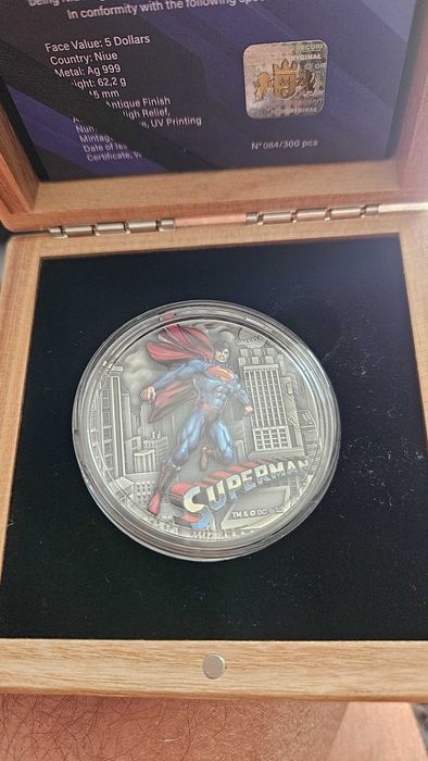 Superman moneta 2oz srebrna 2024 limitowa edycja 62,2g