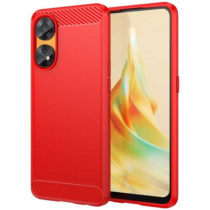 Противоударный чехол накладка для Oppo Reno 8T карбон Оппо Рено 8Т