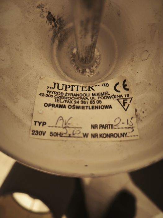 Żyrandol firmy Jupiter
