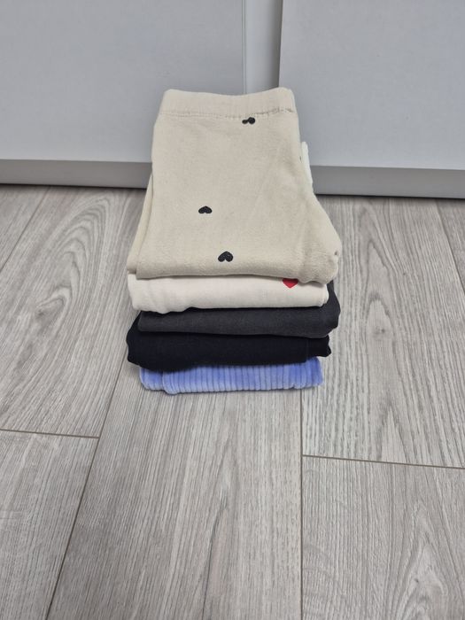 5x spodnie legginsy ocieplane h&m zestaw paka cieple