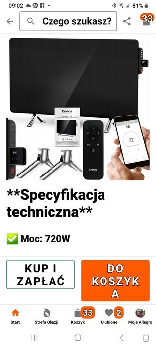 Panel grzewczy na podczerwień