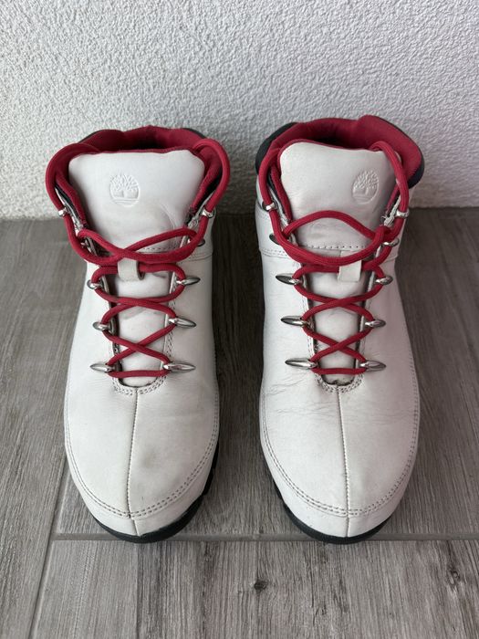 Jasne zimowe trapery/ ocieplane buty Timberland 44.5 skóra