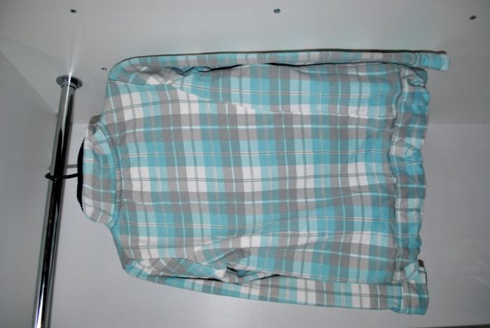 Толстовка tu голубая модная теплая удобная узор клетка свитшот