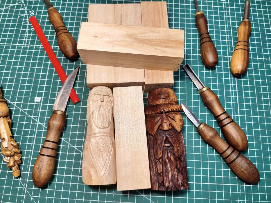 Всё для резьбы по дереву - заготовки, стамески, ножи, резцы