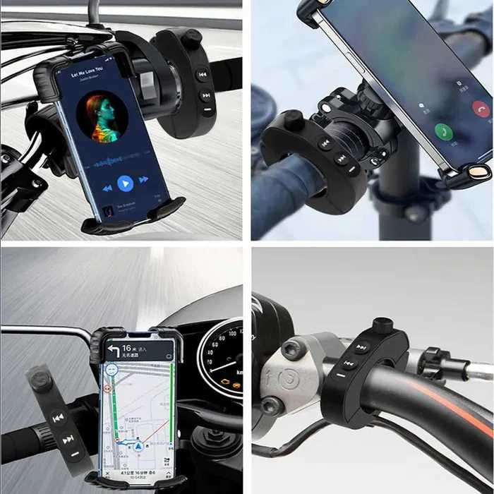 Comando Remoto Bluetooth 5.3 para Capacete de Motocicleta para Controlo de Música, Chamadas e Assistente de Voz NOVO