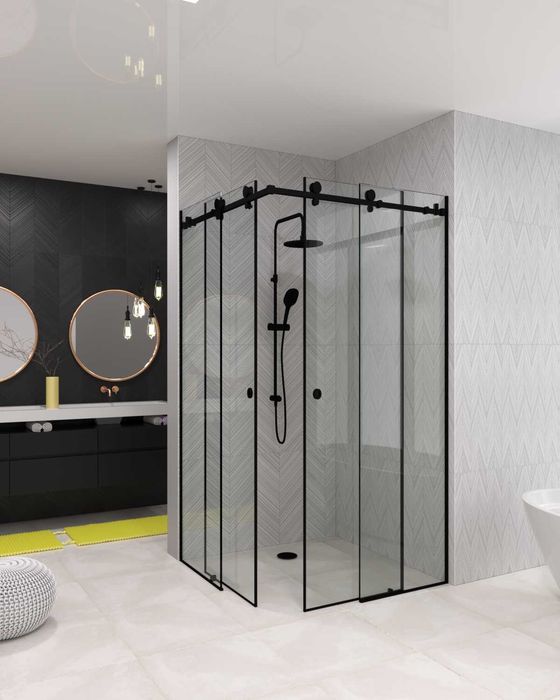 Скляна перегородка лофт та стандарт в душову зону