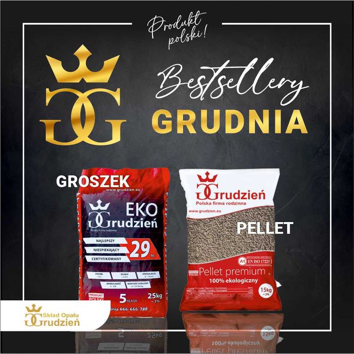 Promocja! Ekogroszek Groszek Węgiel Pellet Grudzień Sobianek Bartex