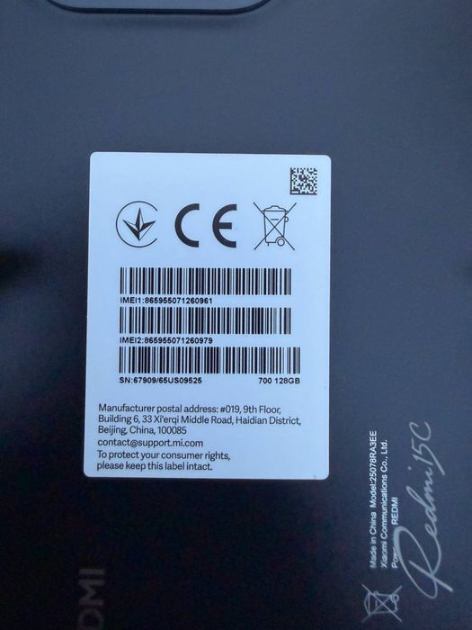 XIAOMI Redmi 15C 4/128GB Dual Sim Midnight Black